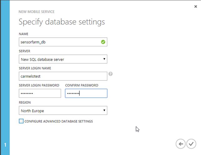 Specify Database Setting